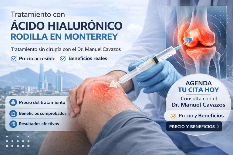 Acido hialuronico tramiento rodilla Monterrey dr Cavazos